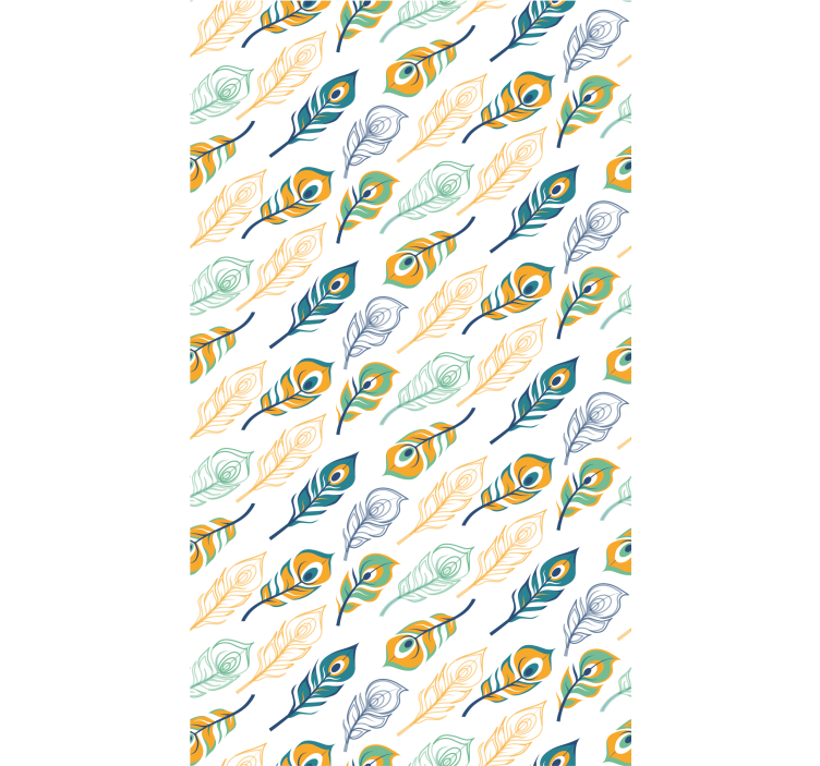 Carta da parati artistica eleganza piumata - TenStickers