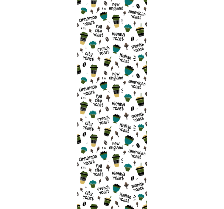 carta da parati cucina modello di torrefazione del caffè - TenStickers