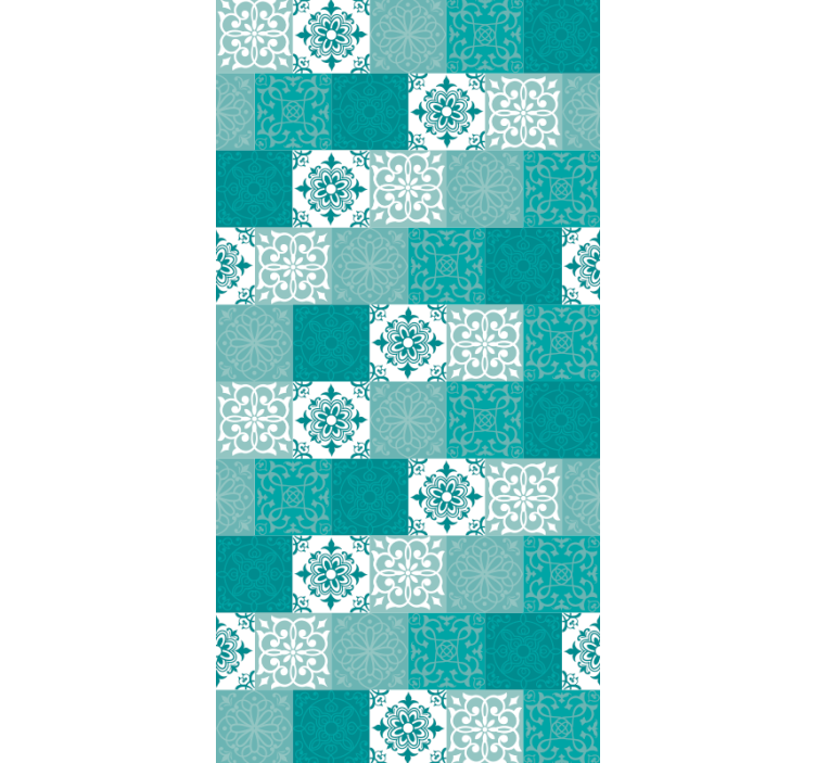 Carta da parati effetto piastrelle piastrelle ornamentali - TenStickers