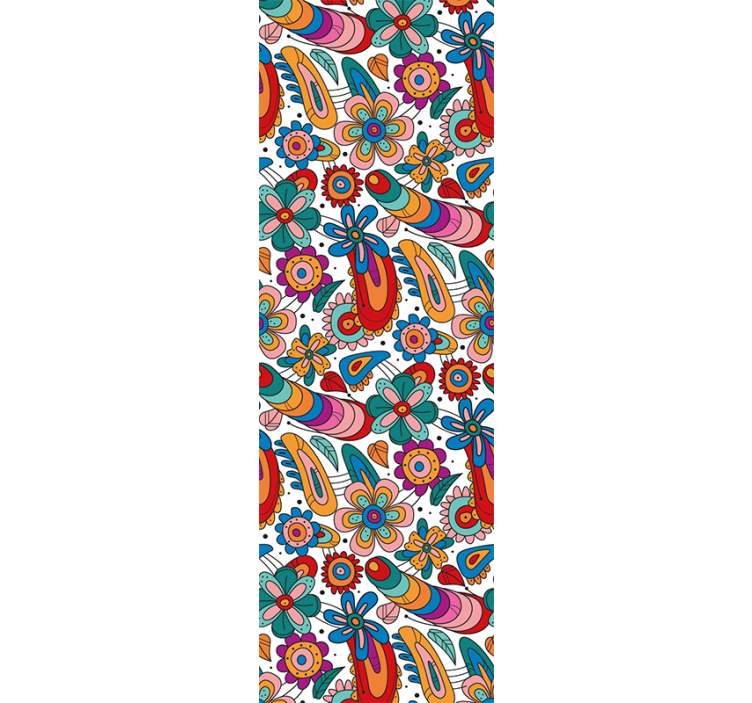 Carta da parati floreale motivo floreale stravagante - TenStickers