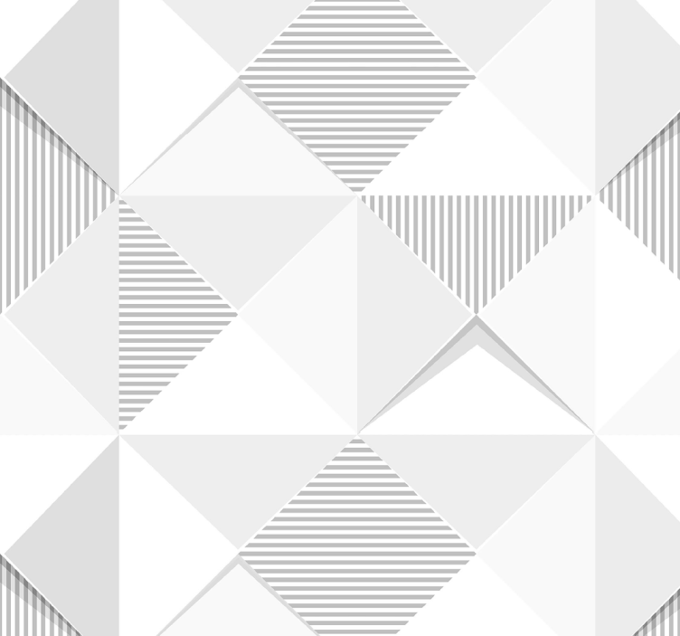 Carta da parati 3d Quadrati bianchi 3d - TenStickers