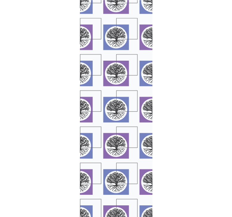 Carta da parati camera disegno geometrico dell'albero - TenStickers