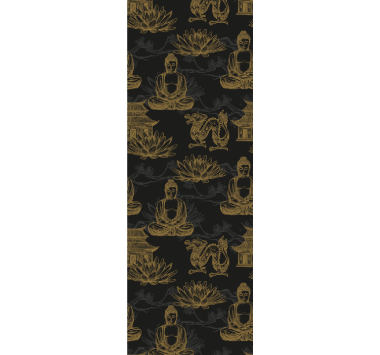 Carta da parati camera da letto iconografia buddista - TenStickers