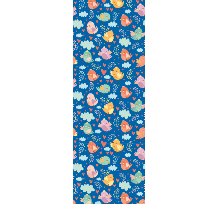 Carta da parati uccelli amici colorati - TenStickers