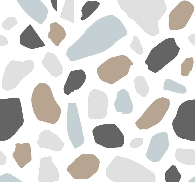 Carta da parati effetto pietra terrazzo grigio - TenStickers