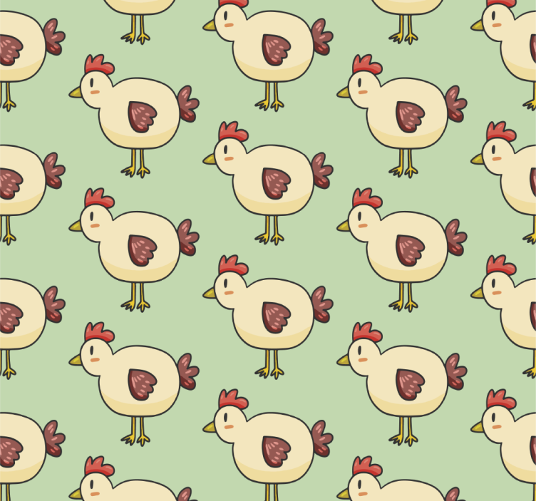 Carta da parati animali modello di pollo - TenStickers