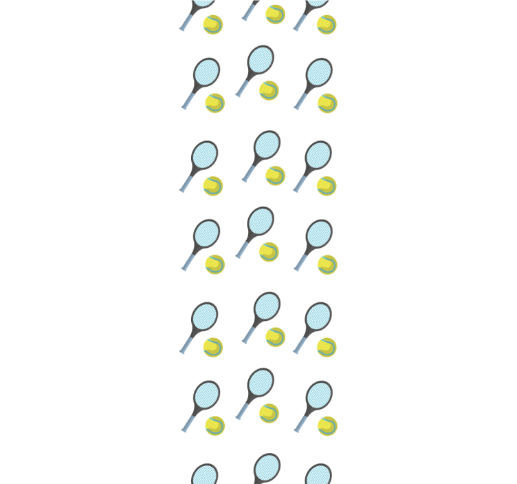 Carta da parati personalizzata racchette e palline da tennis - TenStickers