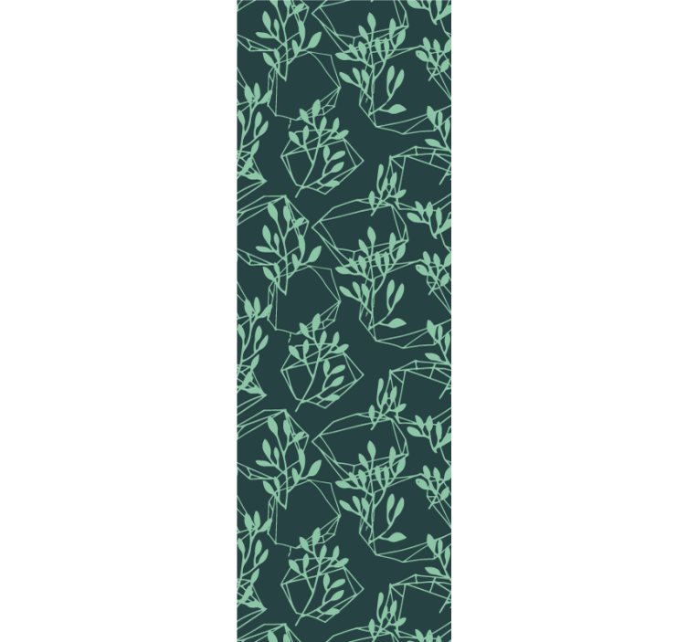 Carta da parati geometrica motivo geometrico del fogliame - TenStickers