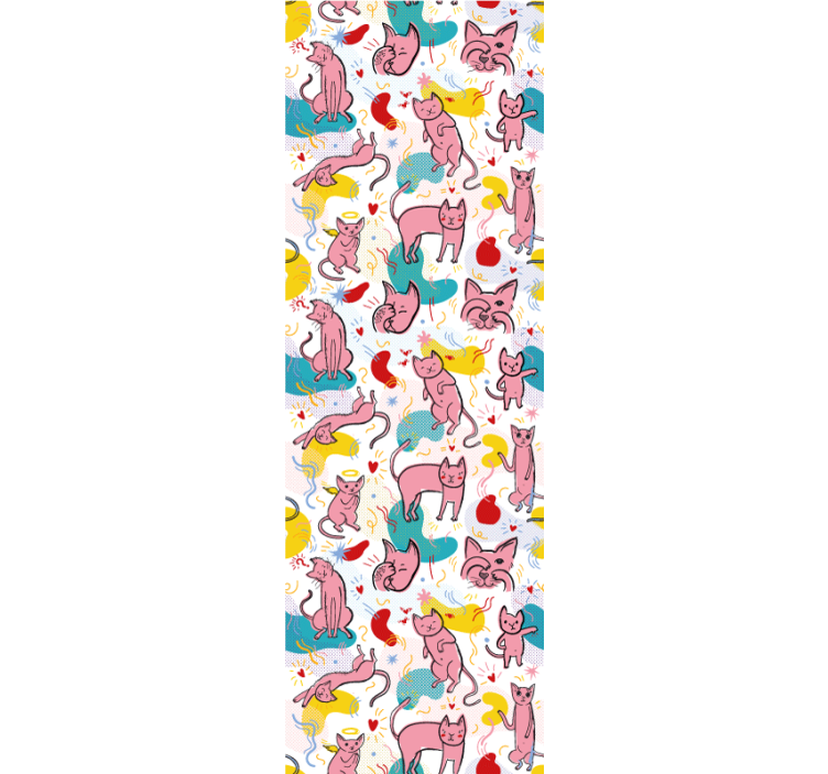 Carta da parati gatti modelli felini giocosi - TenStickers