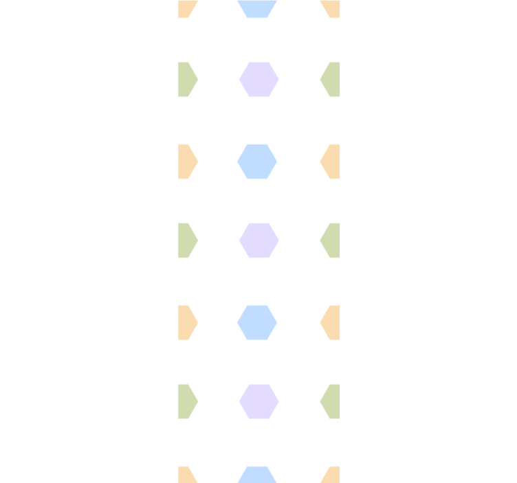 Carta da parati geometrica esagoni pastello - TenStickers