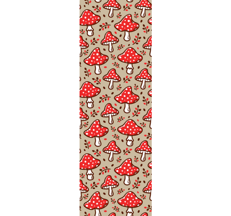 Carta da parati artistica modello a fungo - TenStickers