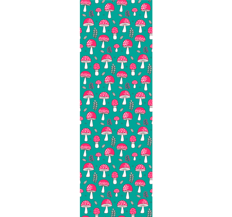 Carta da parati natura modello di funghi forestali - TenStickers