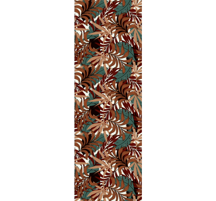 Carta da parati foglie murale botanico astratto - TenStickers