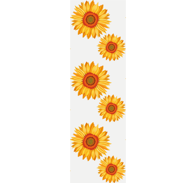 Carta da parati floreale matrice di girasoli - TenStickers