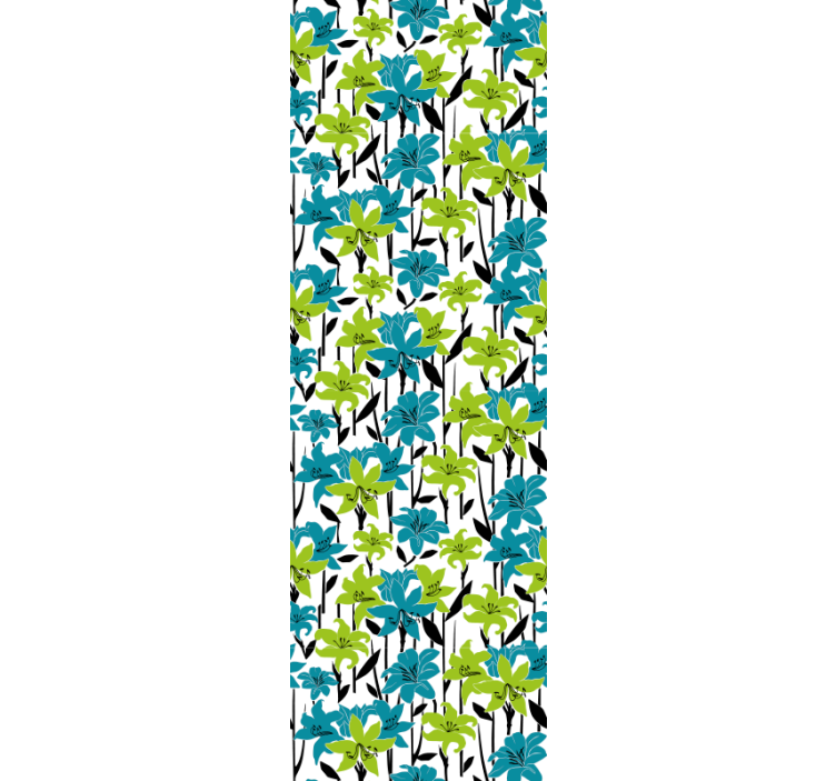 Carta da parati floreale fiore colorato in fiore - TenStickers