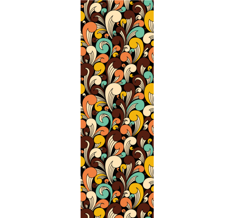 Carta da parati ornamentale motivo vorticoso retrò - TenStickers