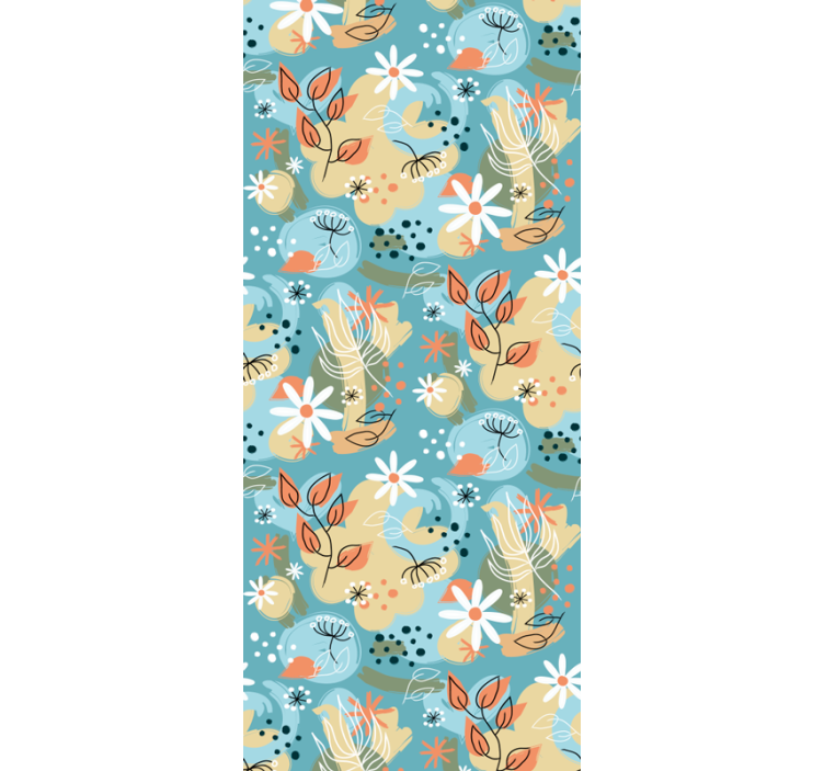 Carta da parati floreale vento fiorito - TenStickers