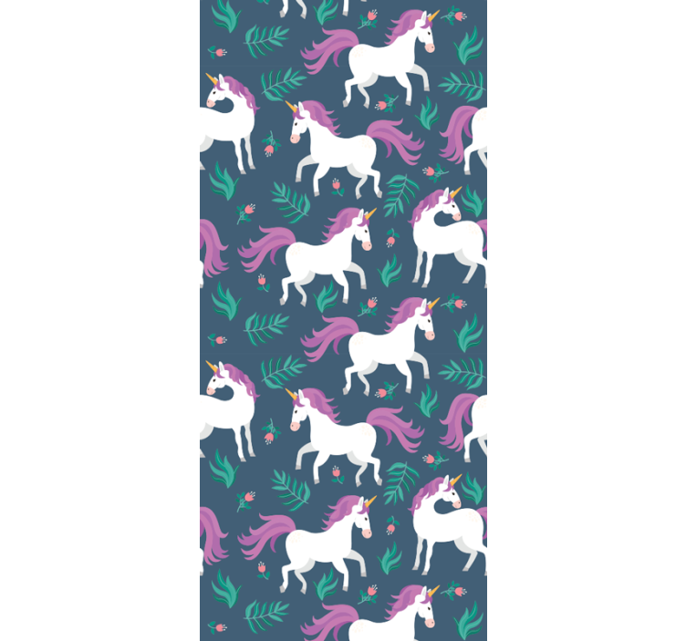 Carta da parati con cavalli unicorni magici - TenStickers