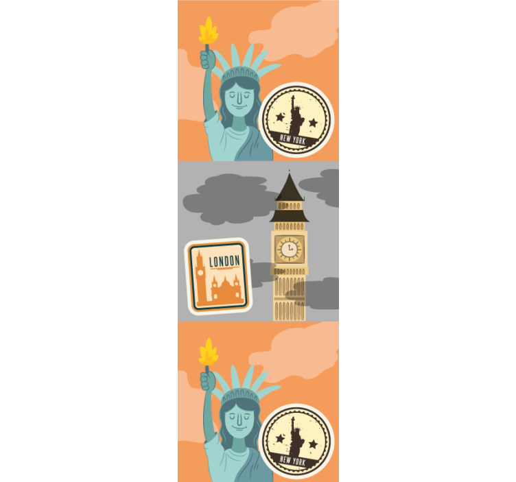 Carta da parati new york monumenti iconici della città - TenStickers