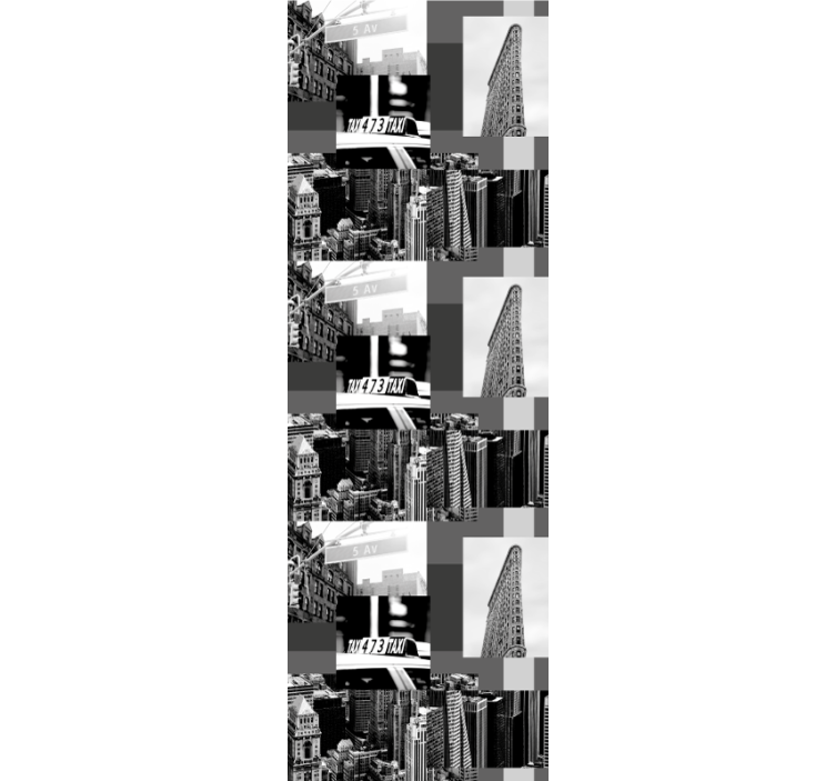 Carta da parati città modello di collage urbano - TenStickers