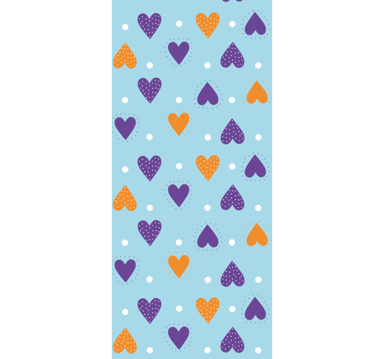 Carta da parati camera gocce di pioggia del cuore - TenStickers