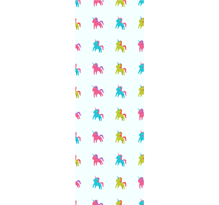 Carta da parati animali unicorni colorati - TenStickers