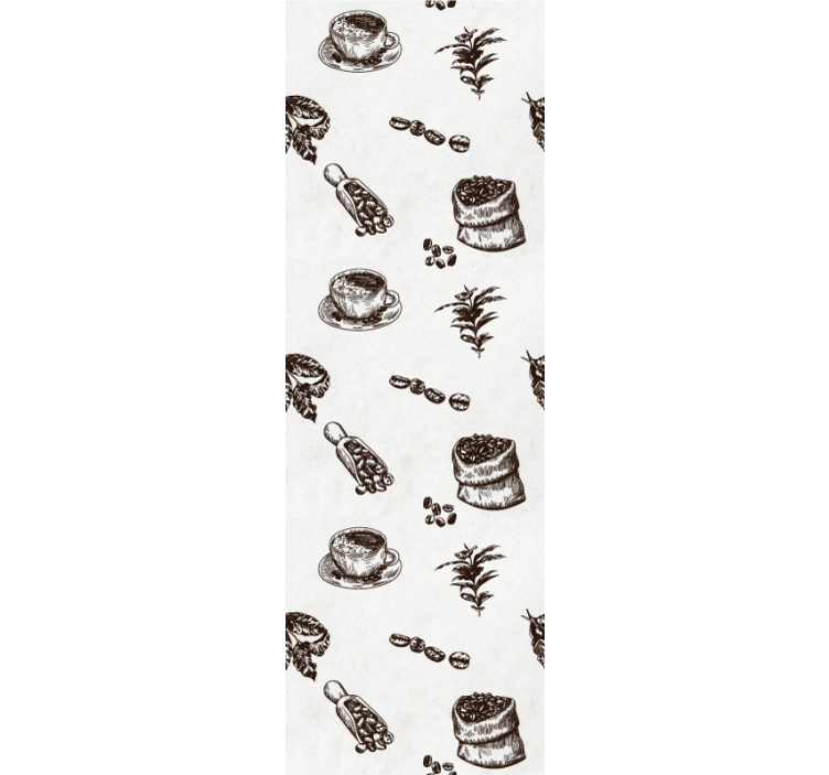 Carta da parati artistica motivi di caffeina - TenStickers