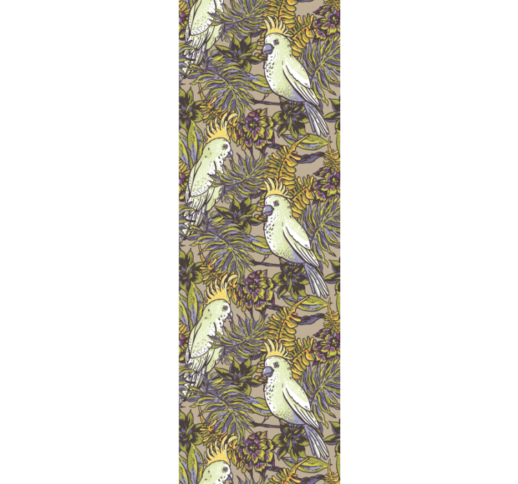 Carta da parati animali modelli di uccelli tropicali - TenStickers