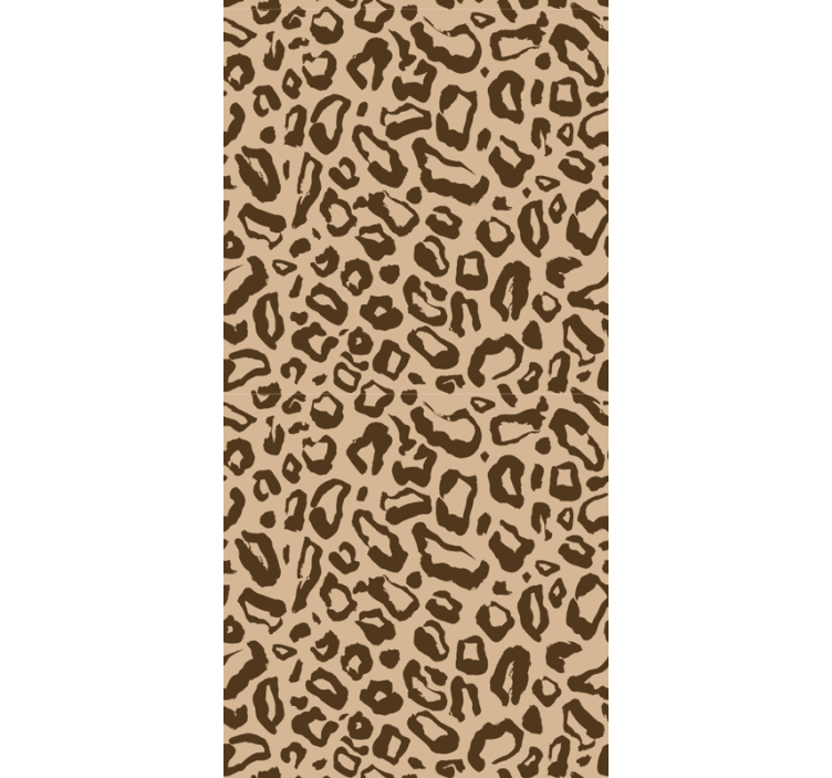 Carta da parati leopardata motivo felino beige - TenStickers