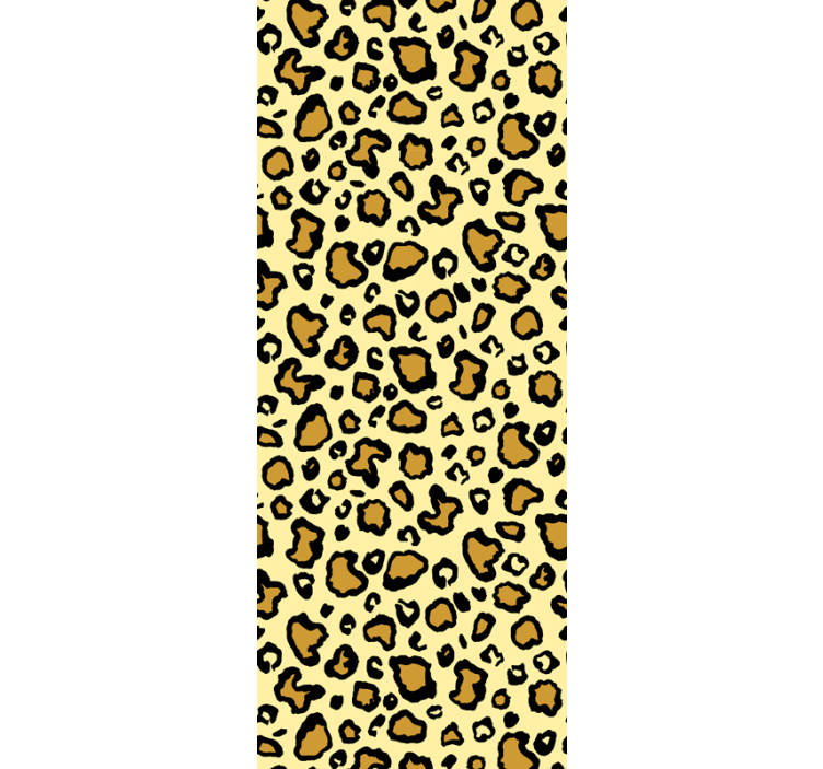 Carta da parati leopardata modello classico giallo - TenStickers