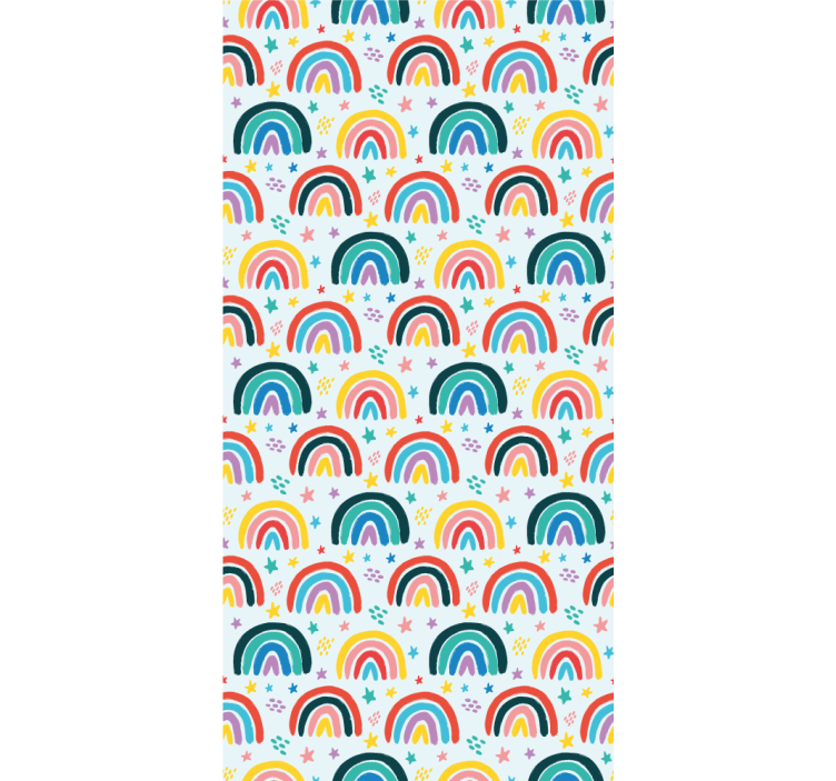 Carta da parati cameretta collage di farfalle arcobaleno - TenStickers