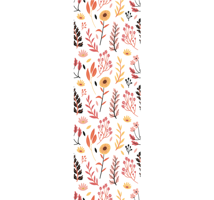 Carta da parati floreale disegno botanico floreale - TenStickers