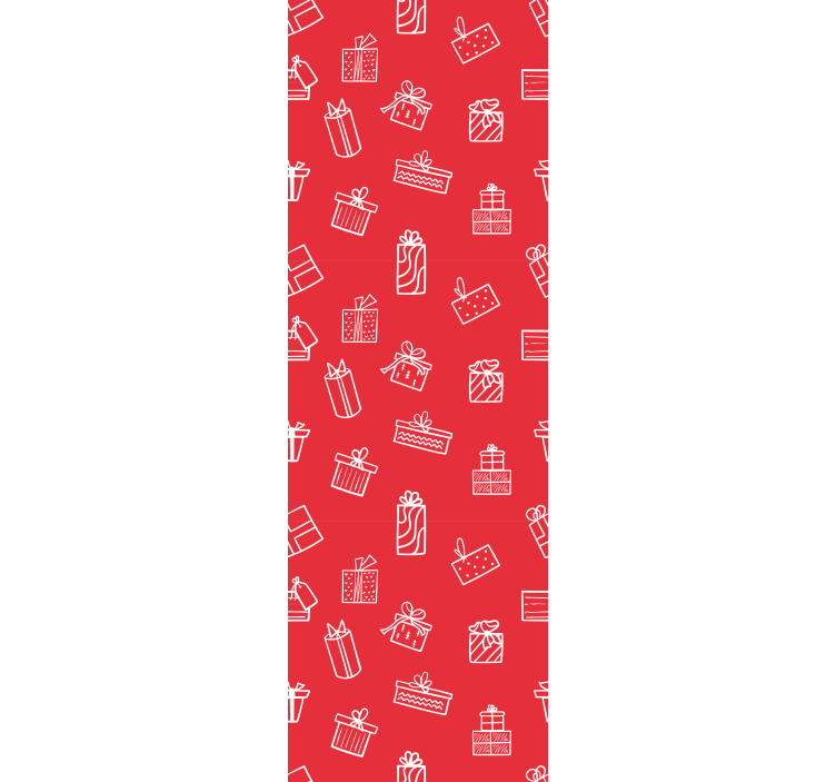 Carta da parati natalizia motivo del modello del regalo - TenStickers