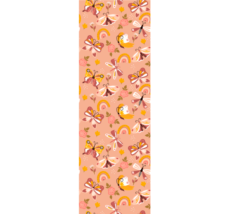 Carta da parati farfalle motivo floreale a farfalla - TenStickers