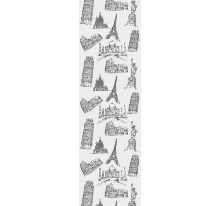 Carta da parati città e paesi modello monumenti più famosi - TenStickers