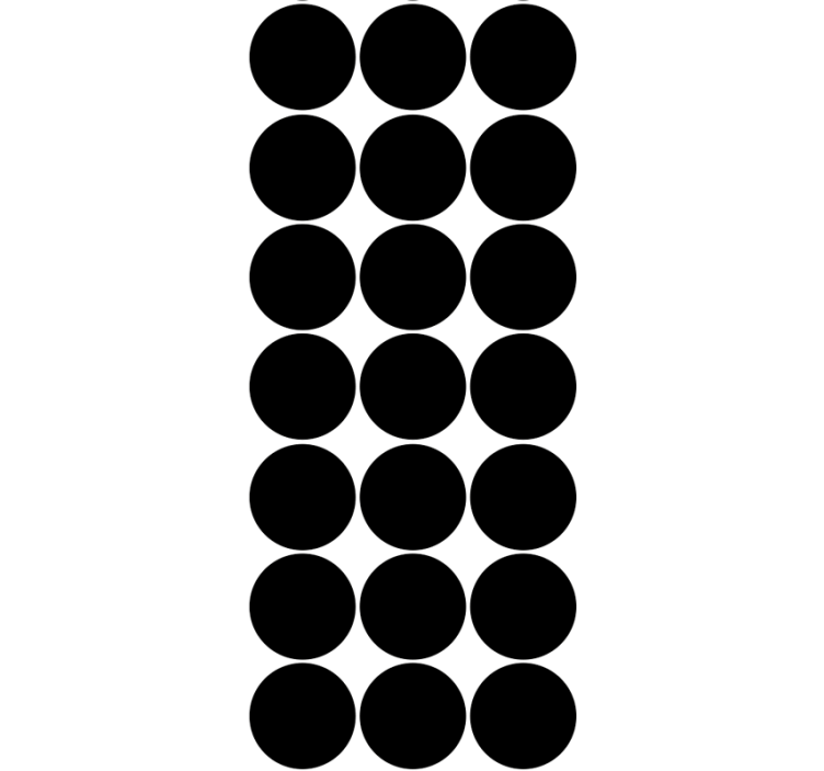 Carta da parati pois modello circolare nero chic - TenStickers