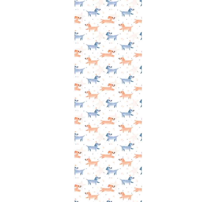 Carta da parati neonato tema dei cuccioli giocosi - TenStickers