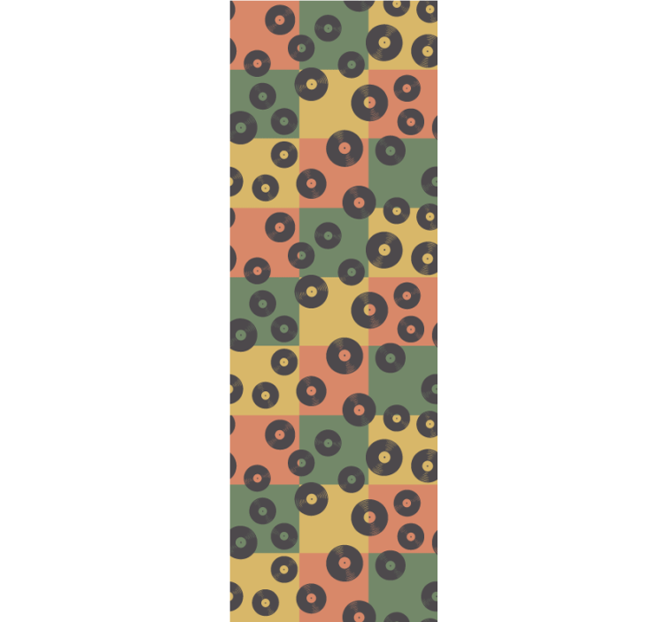 Carta da parati artistica modello di disco in vinile - TenStickers