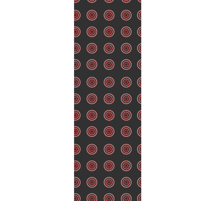 Carta da parati classica motivo geometrico rotondo rosso - TenStickers