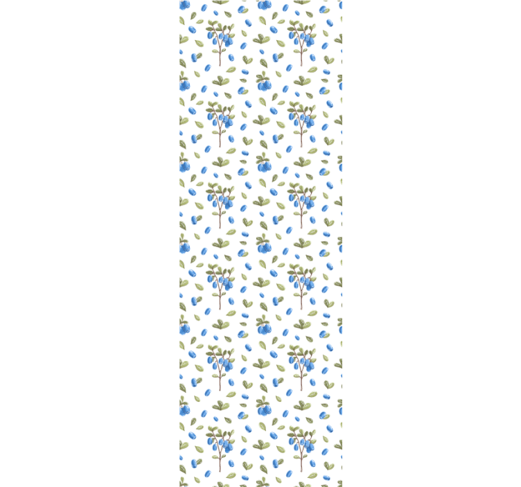 Carta da parati floreale botanica del mirtillo - TenStickers