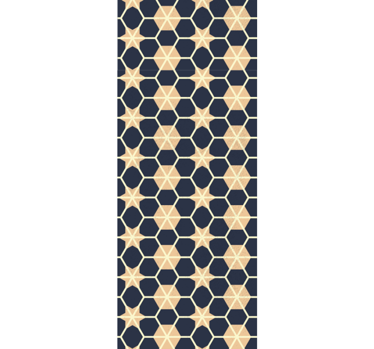 Carta da parati soggiorno motivo a stella esagonale - TenStickers