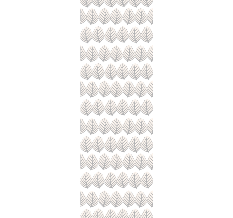 Carta da parati foglie semplice motivo grigio - TenStickers