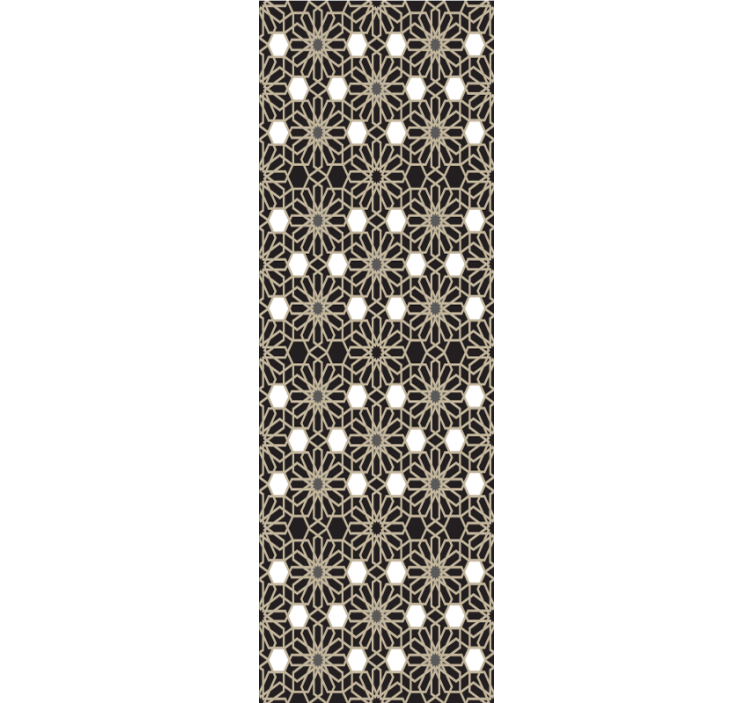 Carta da parati effetto piastrelle tema floreale geometrico - TenStickers