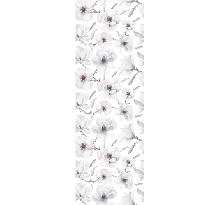 Carta da parati floreale elegante motivo grigio - TenStickers