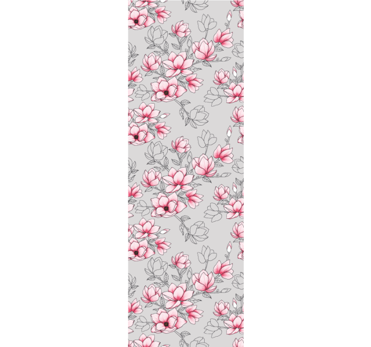 Carta da parati floreale design floreale magnolia - TenStickers