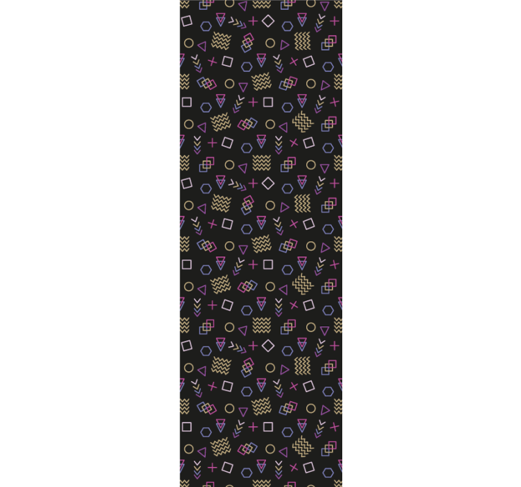 Carta da parati geometrica delizia del modello retrò - TenStickers