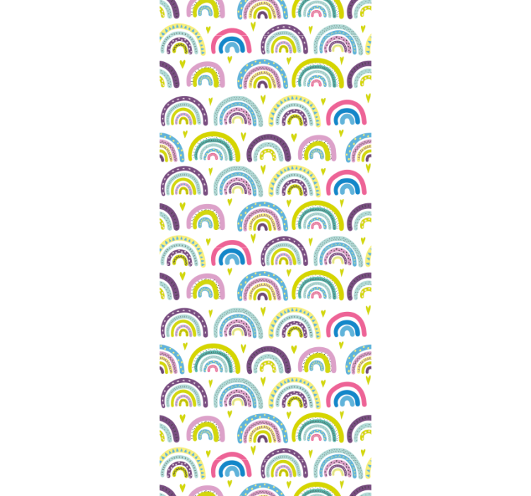 Carta da parati cameretta modello arcobaleno colorato - TenStickers