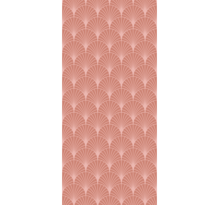 Carta da parati artistica eleganti forme a ventaglio - TenStickers