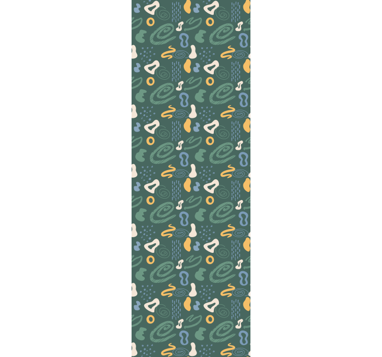 Carta da parati geometrica modello di forme curve - TenStickers