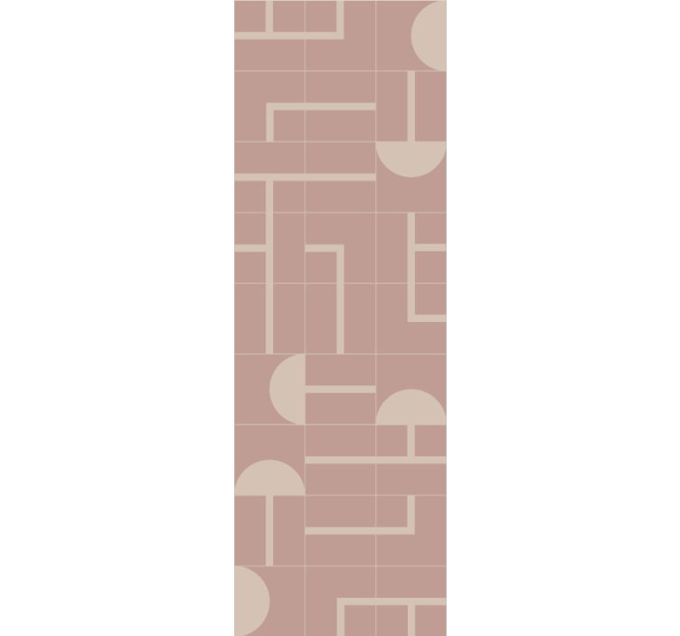 Carta da parati geometrica forme morbide beige - TenStickers